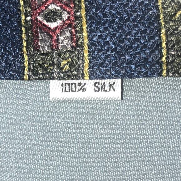 Blue and Green Diagonal Stripe Tie - Picture 6 of 6